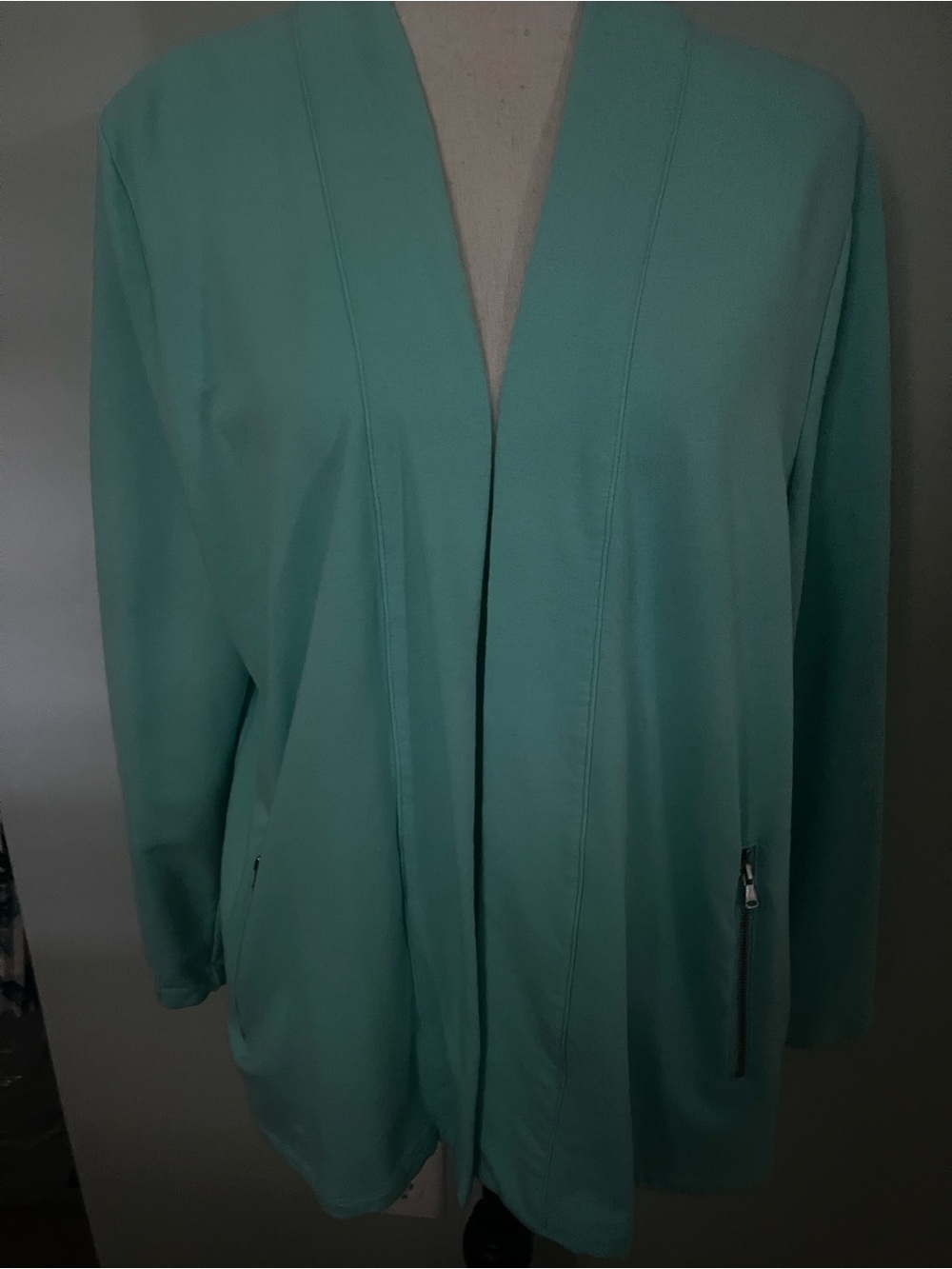 Talbots Turquoise Open-Front Blazer